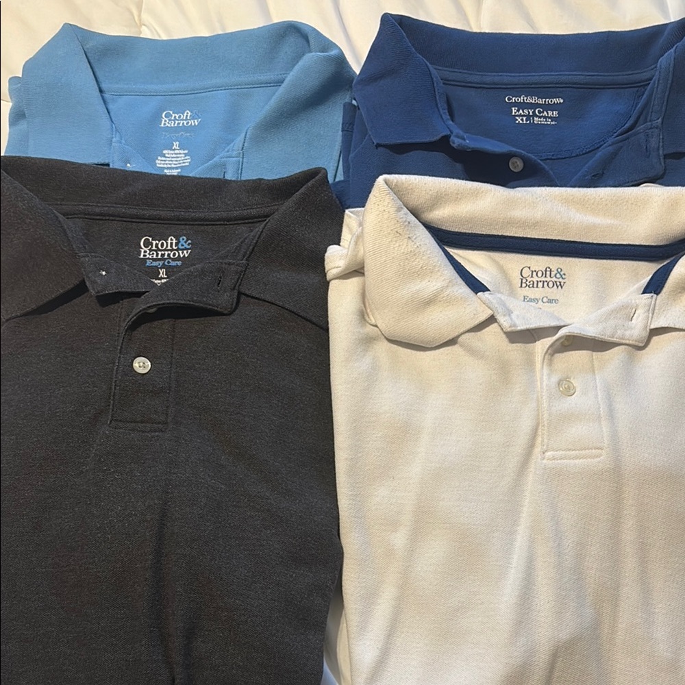 Croft & Barrow Men's Polo Shirt - Blue, Black, White